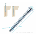 Tornillo de confirmación de acero al carbono chapado en zinc para madera